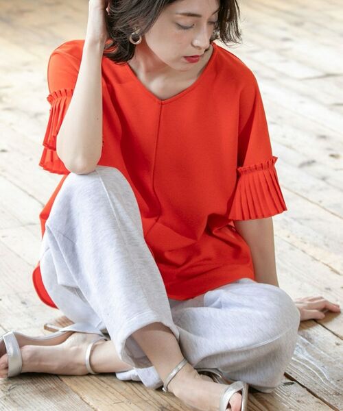 OPAQUE.CLIP / オペーク ドット クリップ カットソー | 袖プリーツドッキングプルオーバー | 詳細14