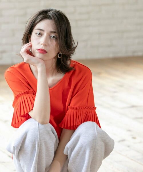 OPAQUE.CLIP / オペーク ドット クリップ カットソー | 袖プリーツドッキングプルオーバー | 詳細15