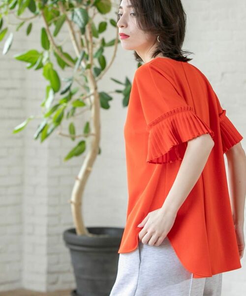 OPAQUE.CLIP / オペーク ドット クリップ カットソー | 袖プリーツドッキングプルオーバー | 詳細17