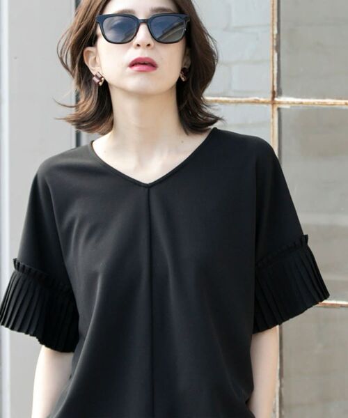 OPAQUE.CLIP / オペーク ドット クリップ カットソー | 袖プリーツドッキングプルオーバー | 詳細2