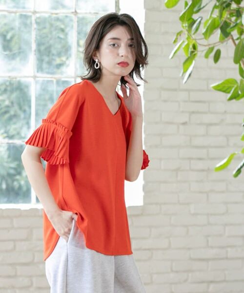 OPAQUE.CLIP / オペーク ドット クリップ カットソー | 袖プリーツドッキングプルオーバー | 詳細21