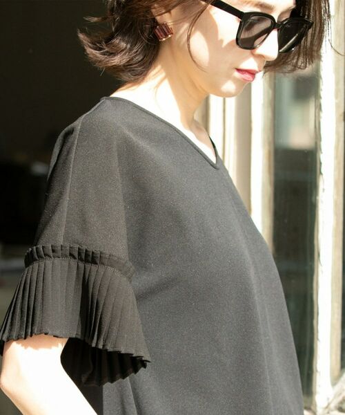 OPAQUE.CLIP / オペーク ドット クリップ カットソー | 袖プリーツドッキングプルオーバー | 詳細3