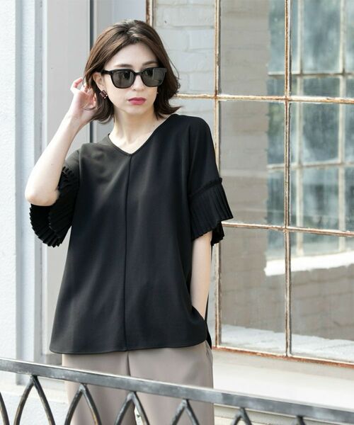 OPAQUE.CLIP / オペーク ドット クリップ カットソー | 袖プリーツドッキングプルオーバー | 詳細5