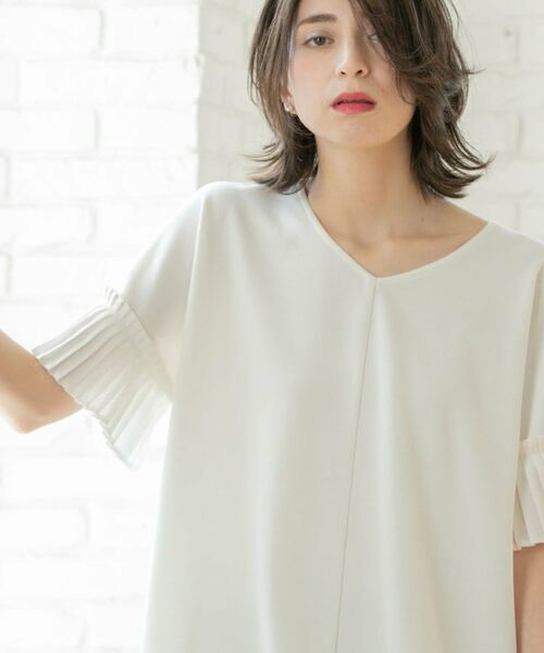 OPAQUE.CLIP / オペーク ドット クリップ カットソー | 袖プリーツドッキングプルオーバー | 詳細6