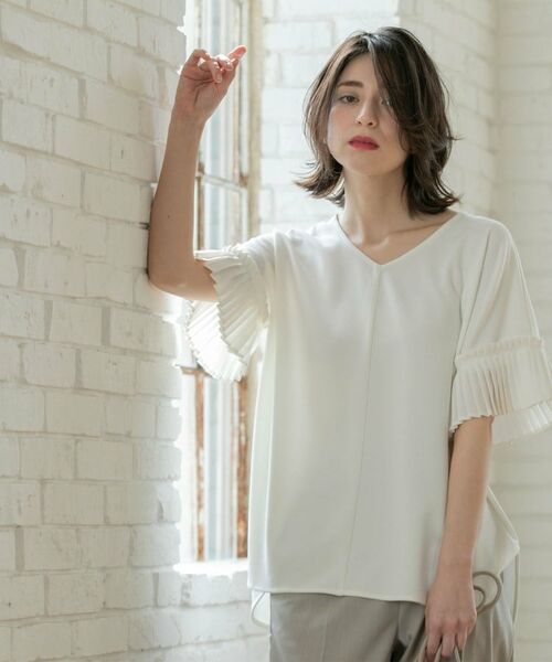 OPAQUE.CLIP / オペーク ドット クリップ カットソー | 袖プリーツドッキングプルオーバー | 詳細7