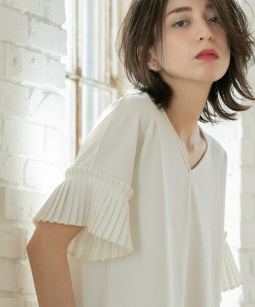 OPAQUE.CLIP / オペーク ドット クリップ カットソー | 袖プリーツドッキングプルオーバー | 詳細8