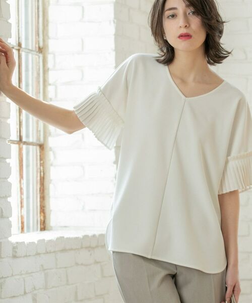 OPAQUE.CLIP / オペーク ドット クリップ カットソー | 袖プリーツドッキングプルオーバー | 詳細9