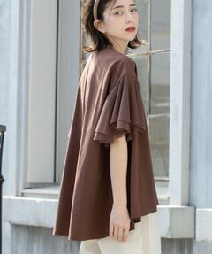 OPAQUE.CLIP / オペーク ドット クリップ カットソー | 袖チュール重ねフレアトップス