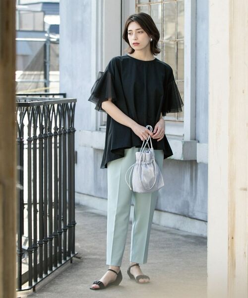 OPAQUE.CLIP / オペーク ドット クリップ カットソー | 袖チュール重ねフレアトップス | 詳細19