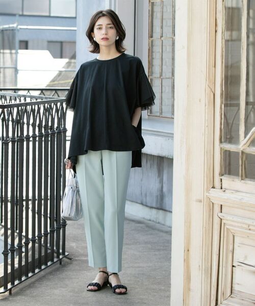 OPAQUE.CLIP / オペーク ドット クリップ カットソー | 袖チュール重ねフレアトップス | 詳細21