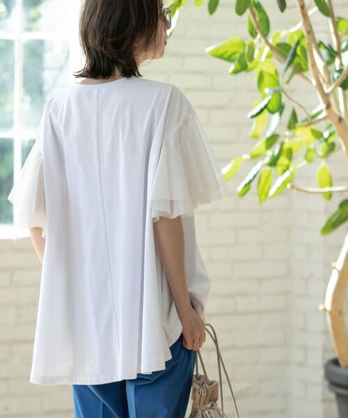 OPAQUE.CLIP / オペーク ドット クリップ カットソー | 袖チュール重ねフレアトップス | 詳細28