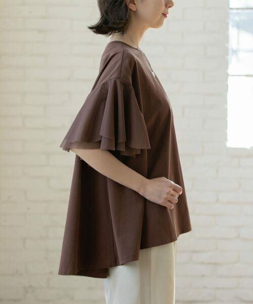 OPAQUE.CLIP / オペーク ドット クリップ カットソー | 袖チュール重ねフレアトップス | 詳細30