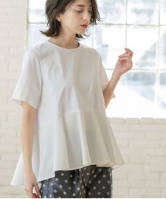 OPAQUE.CLIP / オペーク ドット クリップ カットソー | ペプラム切替ドッキングトップス【洗濯機洗い可】