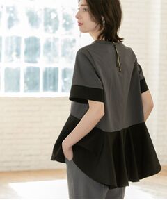 OPAQUE.CLIP / オペーク ドット クリップ カットソー | ペプラム切替ドッキングトップス【洗濯機洗い可】