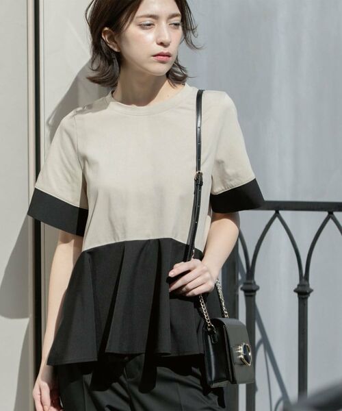 OPAQUE.CLIP / オペーク ドット クリップ カットソー | ペプラム切替ドッキングトップス【洗濯機洗い可】 | 詳細10