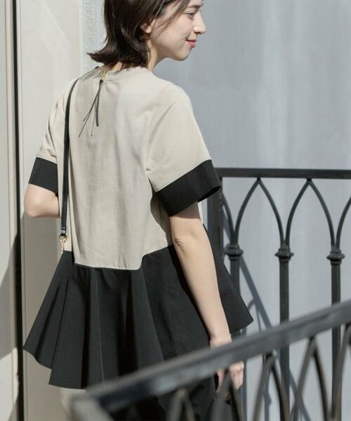 OPAQUE.CLIP / オペーク ドット クリップ カットソー | ペプラム切替ドッキングトップス【洗濯機洗い可】 | 詳細12