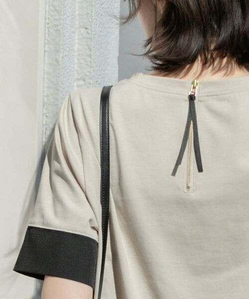 OPAQUE.CLIP / オペーク ドット クリップ カットソー | ペプラム切替ドッキングトップス【洗濯機洗い可】 | 詳細13