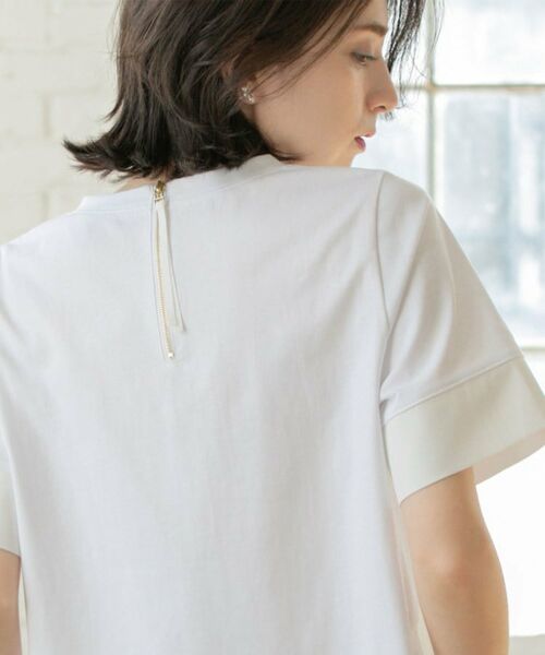 OPAQUE.CLIP / オペーク ドット クリップ カットソー | ペプラム切替ドッキングトップス【洗濯機洗い可】 | 詳細18