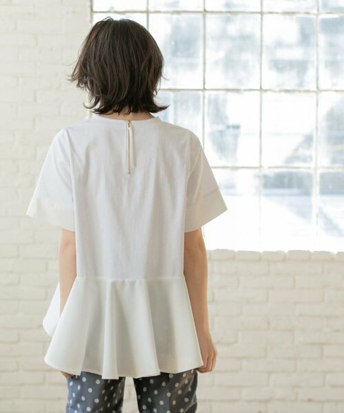 OPAQUE.CLIP / オペーク ドット クリップ カットソー | ペプラム切替ドッキングトップス【洗濯機洗い可】 | 詳細21