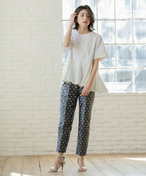 OPAQUE.CLIP / オペーク ドット クリップ カットソー | ペプラム切替ドッキングトップス【洗濯機洗い可】 | 詳細24
