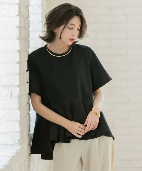 OPAQUE.CLIP / オペーク ドット クリップ カットソー | ペプラム切替ドッキングトップス【洗濯機洗い可】 | 詳細25