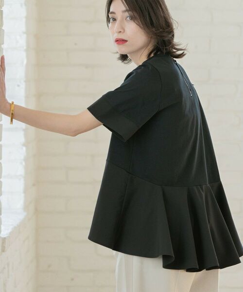 OPAQUE.CLIP / オペーク ドット クリップ カットソー | ペプラム切替ドッキングトップス【洗濯機洗い可】 | 詳細26