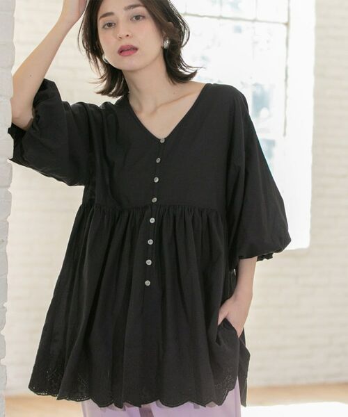 セール】asymmetry tiered short sleeve tunic / アシメ