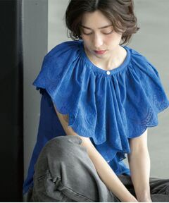 OPAQUE.CLIP / オペーク ドット クリップ シャツ・ブラウス | 刺繍レースカラーブラウス