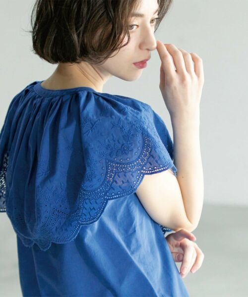 セール】 刺繍レースカラーブラウス （シャツ・ブラウス