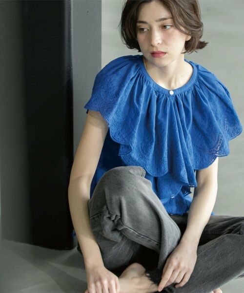 OPAQUE.CLIP / オペーク ドット クリップ シャツ・ブラウス | 刺繍レースカラーブラウス | 詳細17