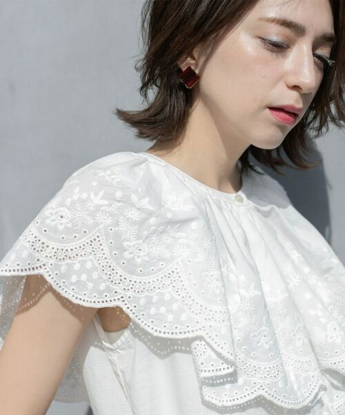 OPAQUE.CLIP / オペーク ドット クリップ シャツ・ブラウス | 刺繍レースカラーブラウス | 詳細2