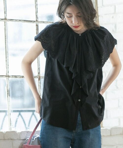 OPAQUE.CLIP / オペーク ドット クリップ シャツ・ブラウス | 刺繍レースカラーブラウス | 詳細7