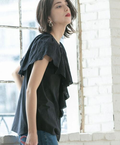 OPAQUE.CLIP / オペーク ドット クリップ シャツ・ブラウス | 刺繍レースカラーブラウス | 詳細8