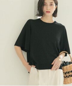 OPAQUE.CLIP / オペーク ドット クリップ ニット・セーター | 《6色展開/S-LLサイズ》フレアスリーブニット【UV/接触冷感/抗ピル/洗濯機洗い可】