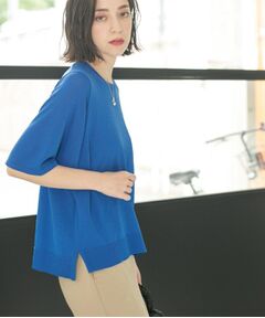 OPAQUE.CLIP / オペーク ドット クリップ ニット・セーター | 《6色展開/S-LLサイズ》フレアスリーブニット【UV/接触冷感/抗ピル/洗濯機洗い可】