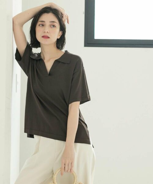 OPAQUE.CLIP / オペーク ドット クリップ ニット・セーター | スキッパーニット【UV/接触冷感/抗ピル/洗濯機洗い可】 | 詳細12