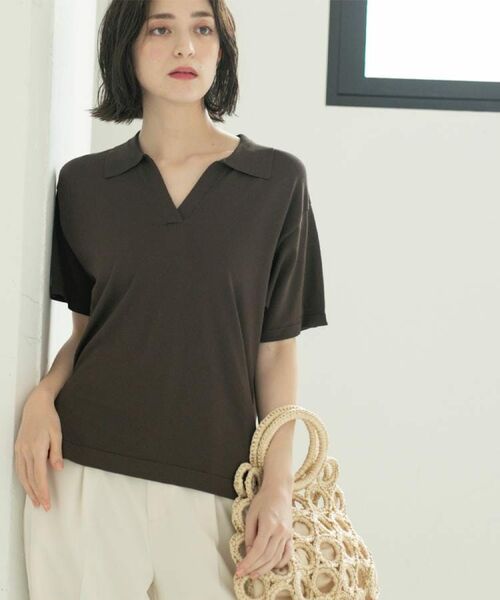 OPAQUE.CLIP / オペーク ドット クリップ ニット・セーター | スキッパーニット【UV/接触冷感/抗ピル/洗濯機洗い可】 | 詳細14