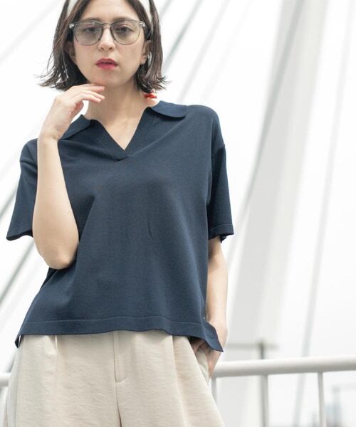 OPAQUE.CLIP / オペーク ドット クリップ ニット・セーター | スキッパーニット【UV/接触冷感/抗ピル/洗濯機洗い可】 | 詳細25