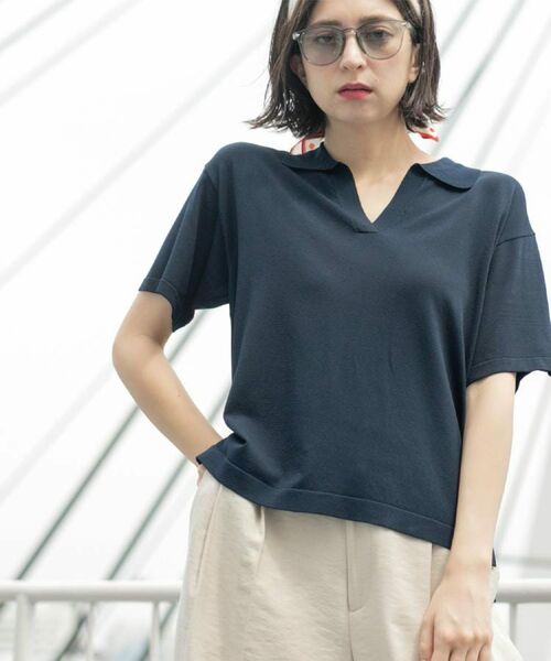 OPAQUE.CLIP / オペーク ドット クリップ ニット・セーター | スキッパーニット【UV/接触冷感/抗ピル/洗濯機洗い可】 | 詳細26