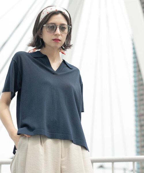 OPAQUE.CLIP / オペーク ドット クリップ ニット・セーター | スキッパーニット【UV/接触冷感/抗ピル/洗濯機洗い可】 | 詳細27