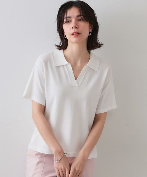 OPAQUE.CLIP / オペーク ドット クリップ ニット・セーター | スキッパーニット【UV/接触冷感/抗ピル/洗濯機洗い可】 | 詳細29