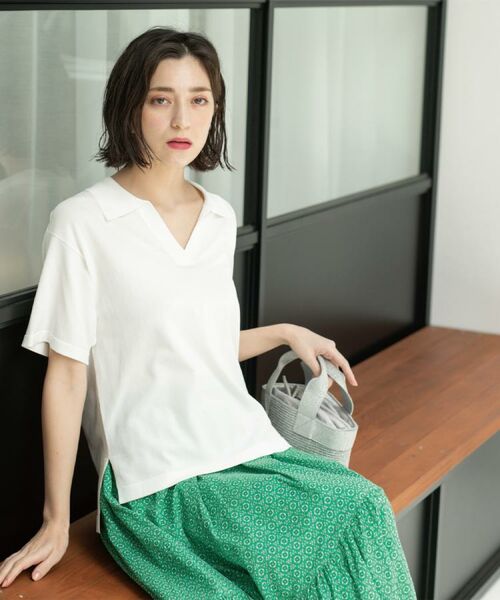 OPAQUE.CLIP / オペーク ドット クリップ ニット・セーター | スキッパーニット【UV/接触冷感/抗ピル/洗濯機洗い可】 | 詳細3