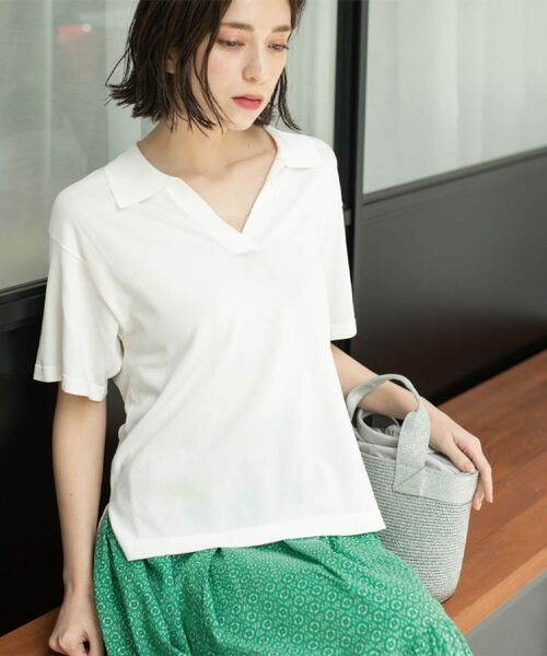 OPAQUE.CLIP / オペーク ドット クリップ ニット・セーター | スキッパーニット【UV/接触冷感/抗ピル/洗濯機洗い可】 | 詳細4