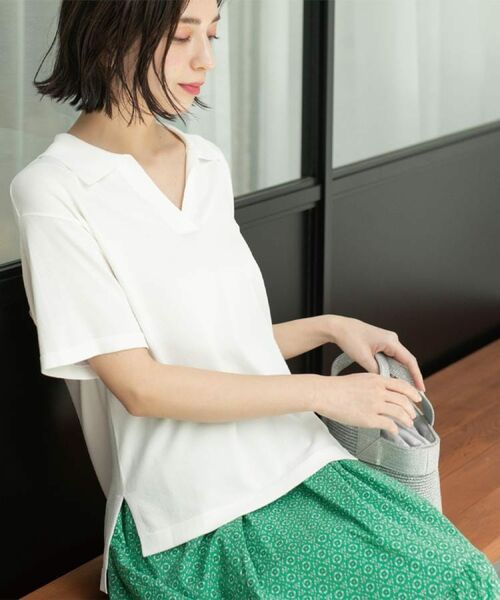 OPAQUE.CLIP / オペーク ドット クリップ ニット・セーター | スキッパーニット【UV/接触冷感/抗ピル/洗濯機洗い可】 | 詳細5