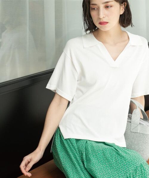 OPAQUE.CLIP / オペーク ドット クリップ ニット・セーター | スキッパーニット【UV/接触冷感/抗ピル/洗濯機洗い可】 | 詳細7