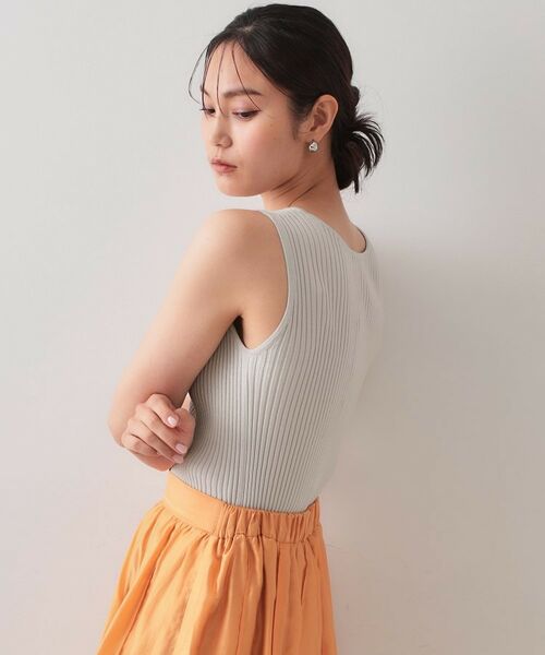 OPAQUE.CLIP / オペーク ドット クリップ キャミソール・チューブトップ | ラメニットタンクトップ【洗濯機洗い可/抗ピル】 | 詳細1