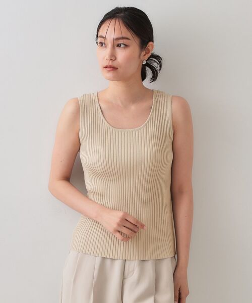 OPAQUE.CLIP / オペーク ドット クリップ キャミソール・チューブトップ | ラメニットタンクトップ【洗濯機洗い可/抗ピル】 | 詳細13