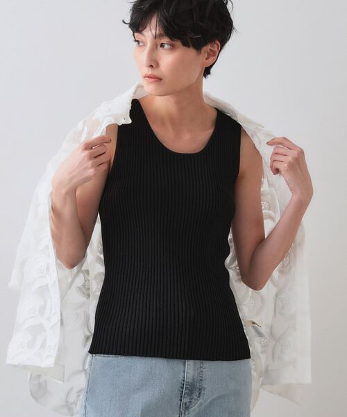 OPAQUE.CLIP / オペーク ドット クリップ キャミソール・チューブトップ | ラメニットタンクトップ【洗濯機洗い可/抗ピル】 | 詳細5