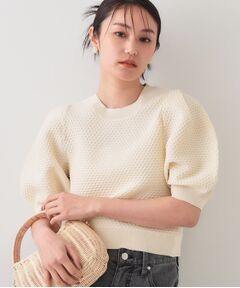 OPAQUE.CLIP / オペーク ドット クリップ ニット・セーター | ぽこぽこパフスリーブニット【洗濯機洗い可/抗ピル】