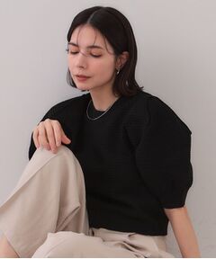 OPAQUE.CLIP / オペーク ドット クリップ ニット・セーター | ぽこぽこパフスリーブニット【洗濯機洗い可/抗ピル】